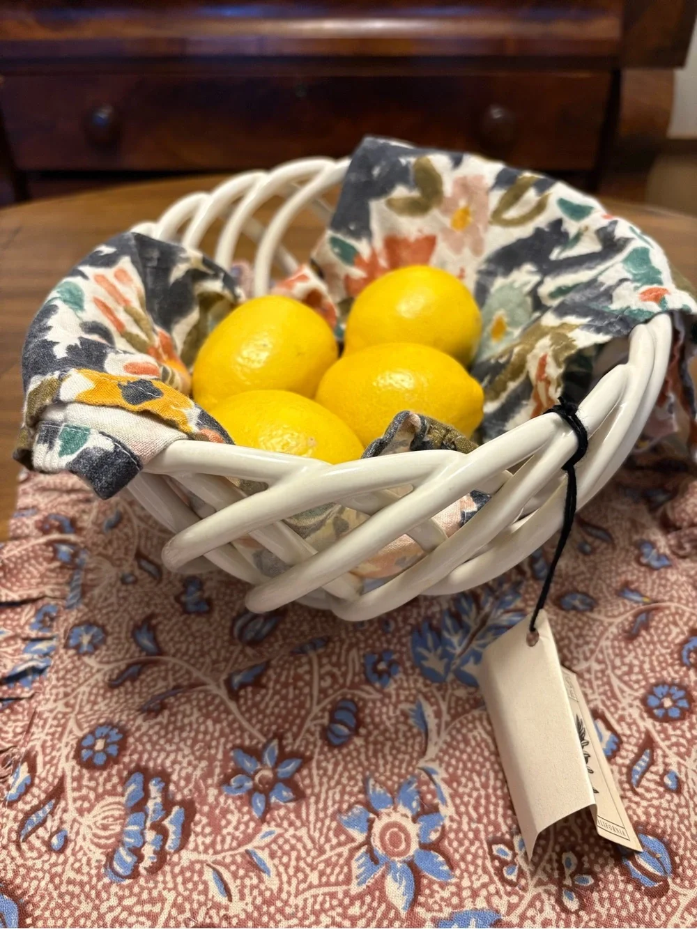 Eucalyptus Stoneware by Williams Sonoma Woven Bread Basket